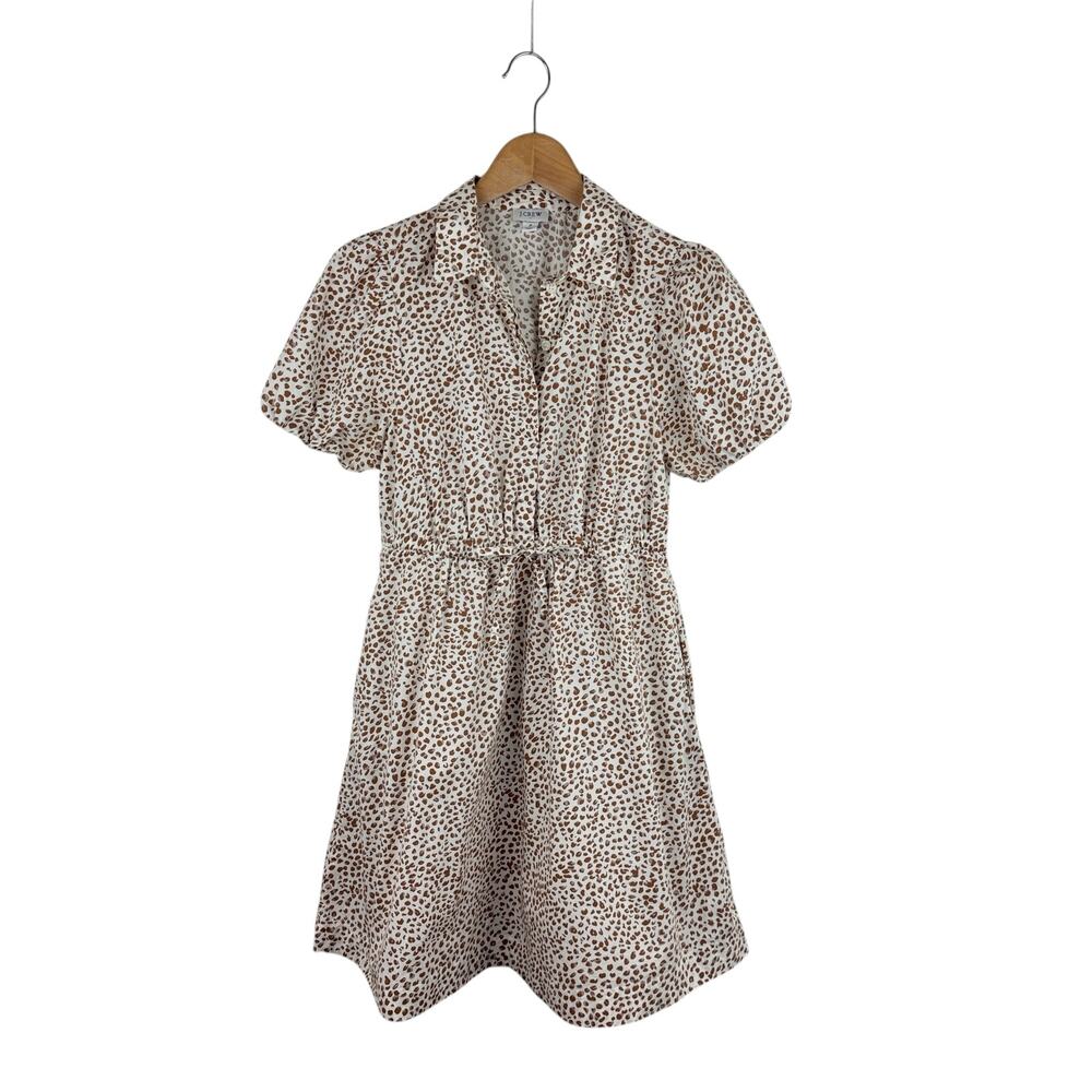 J. Crew Animal-Print Cotton Mini Dress